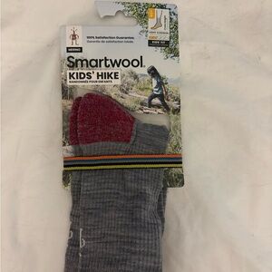Smartwool Kids' Burgundy and Gray Hiking Socks NWT